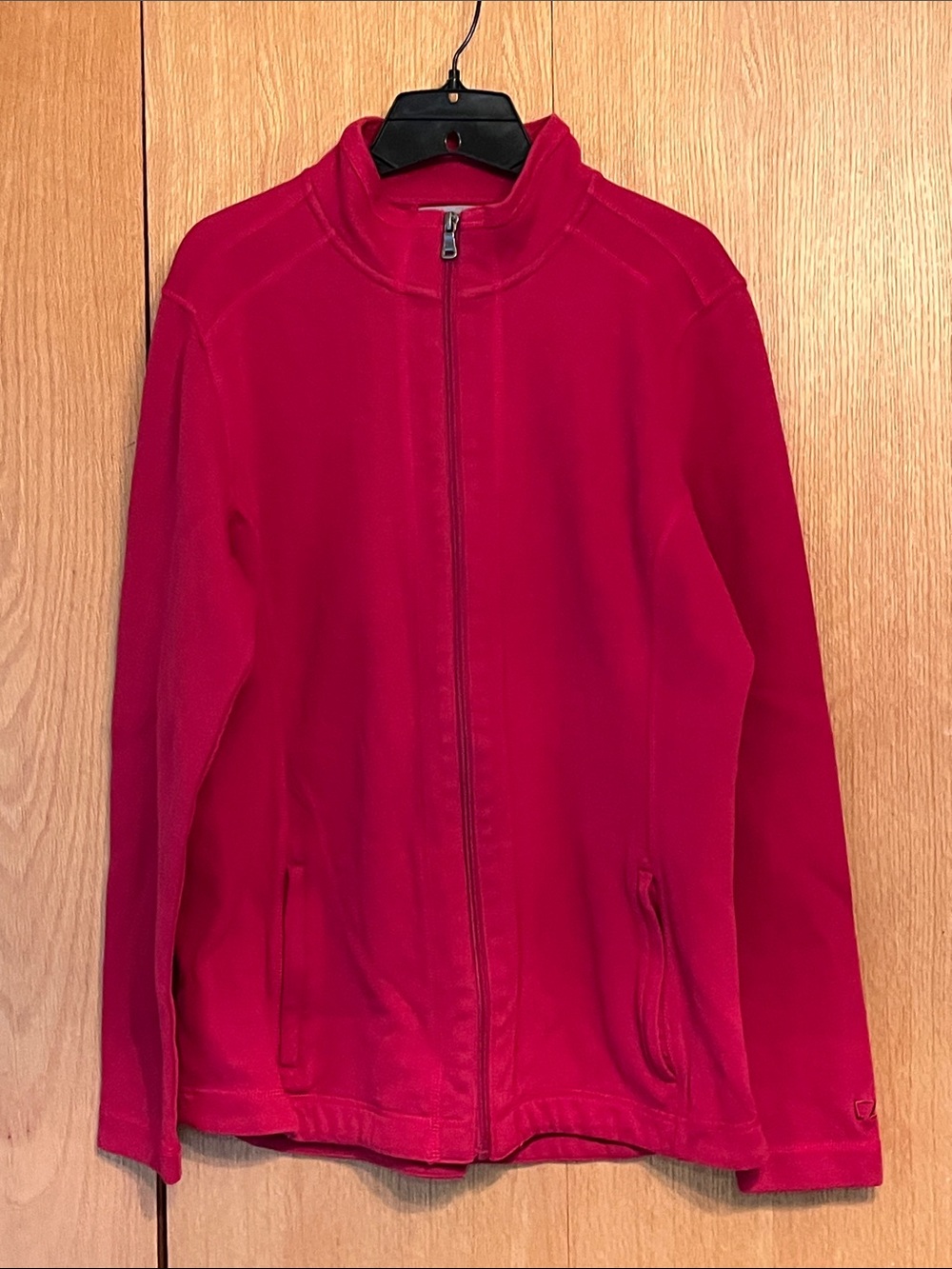 Cutter & Buck XL cotton ribbed full zip golf jacket stand collar 2 pockets EUC